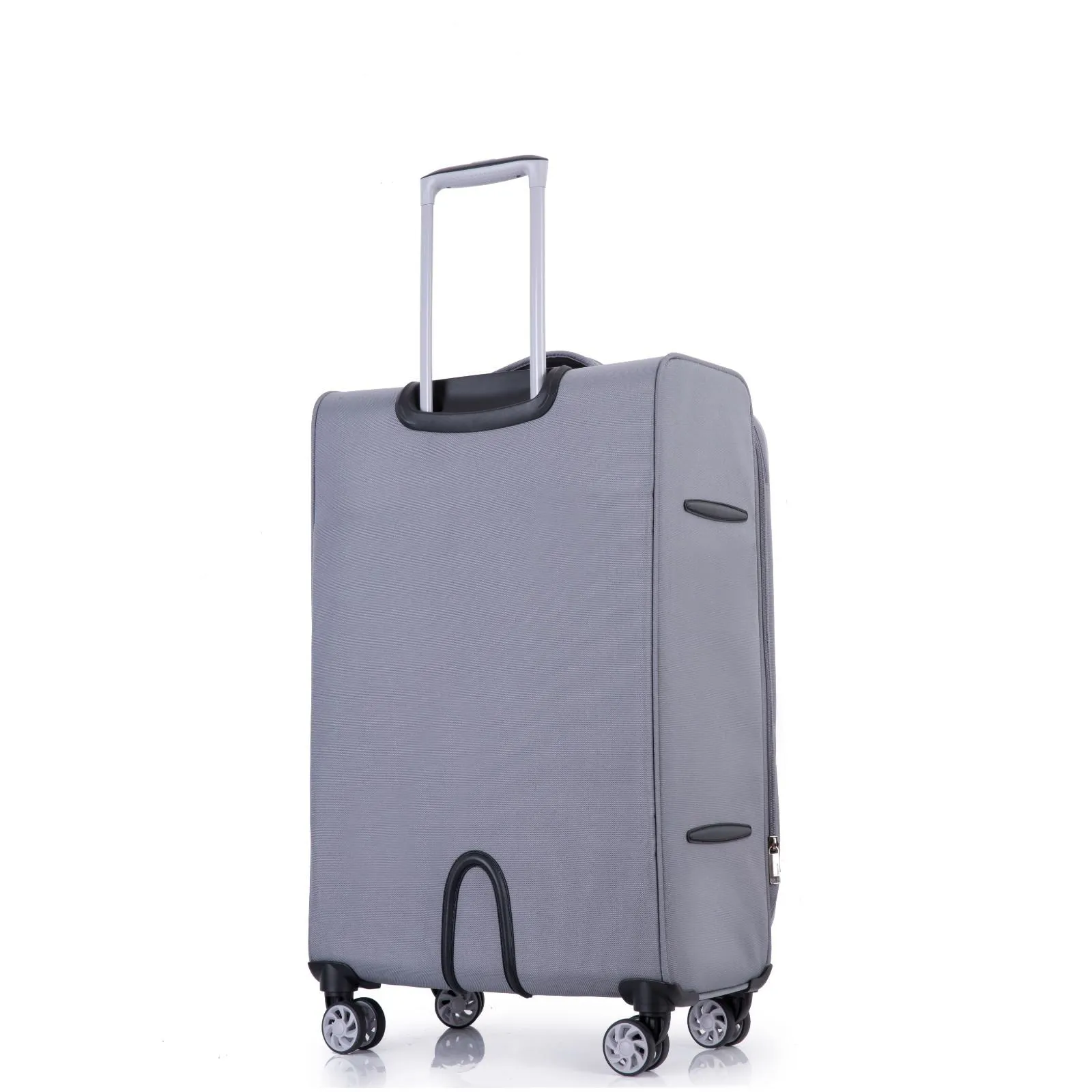 Soft Case Suitcase 4 Wheels Cabin Check In Hand Luggage Trolley Set