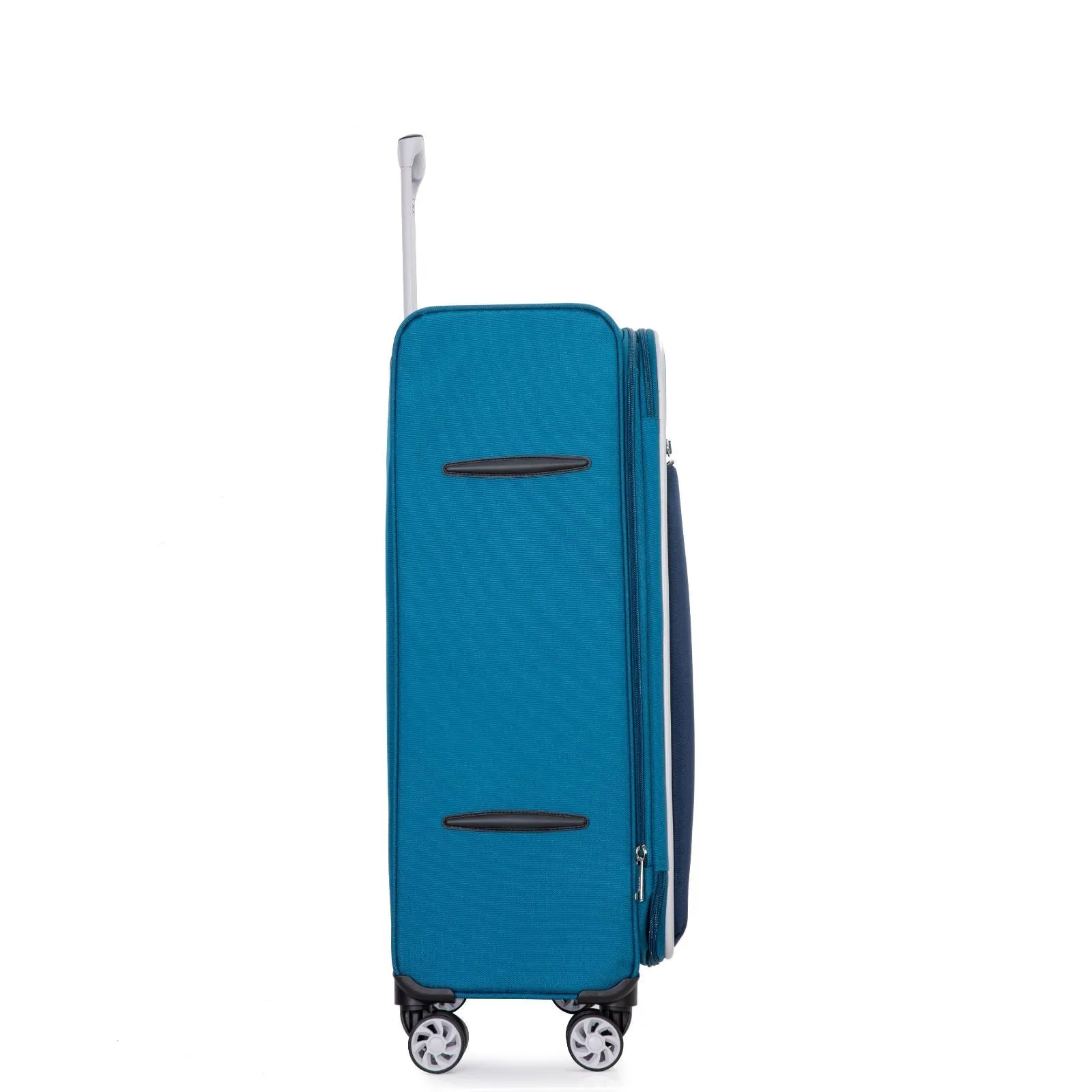 Soft Case Suitcase 4 Wheels Cabin Check In Hand Luggage Trolley Set