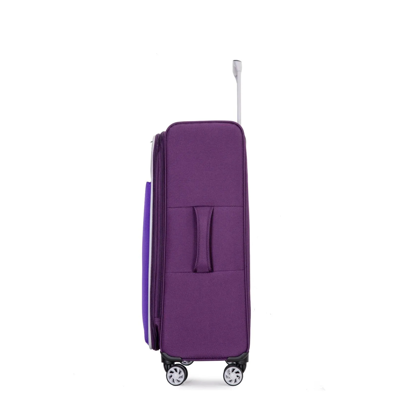 Soft Case Suitcase 4 Wheels Cabin Check In Hand Luggage Trolley Set