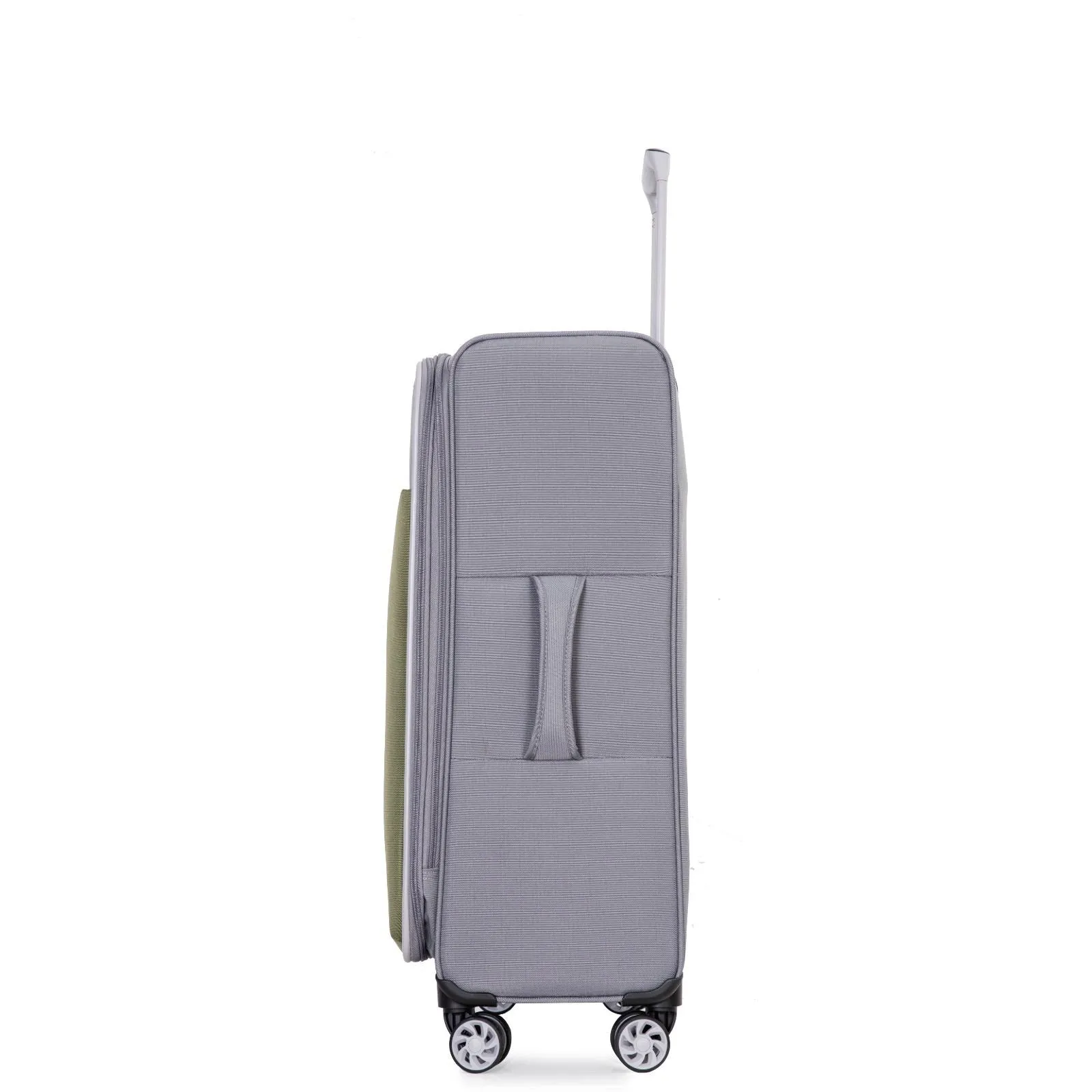 Soft Case Suitcase 4 Wheels Cabin Check In Hand Luggage Trolley Set