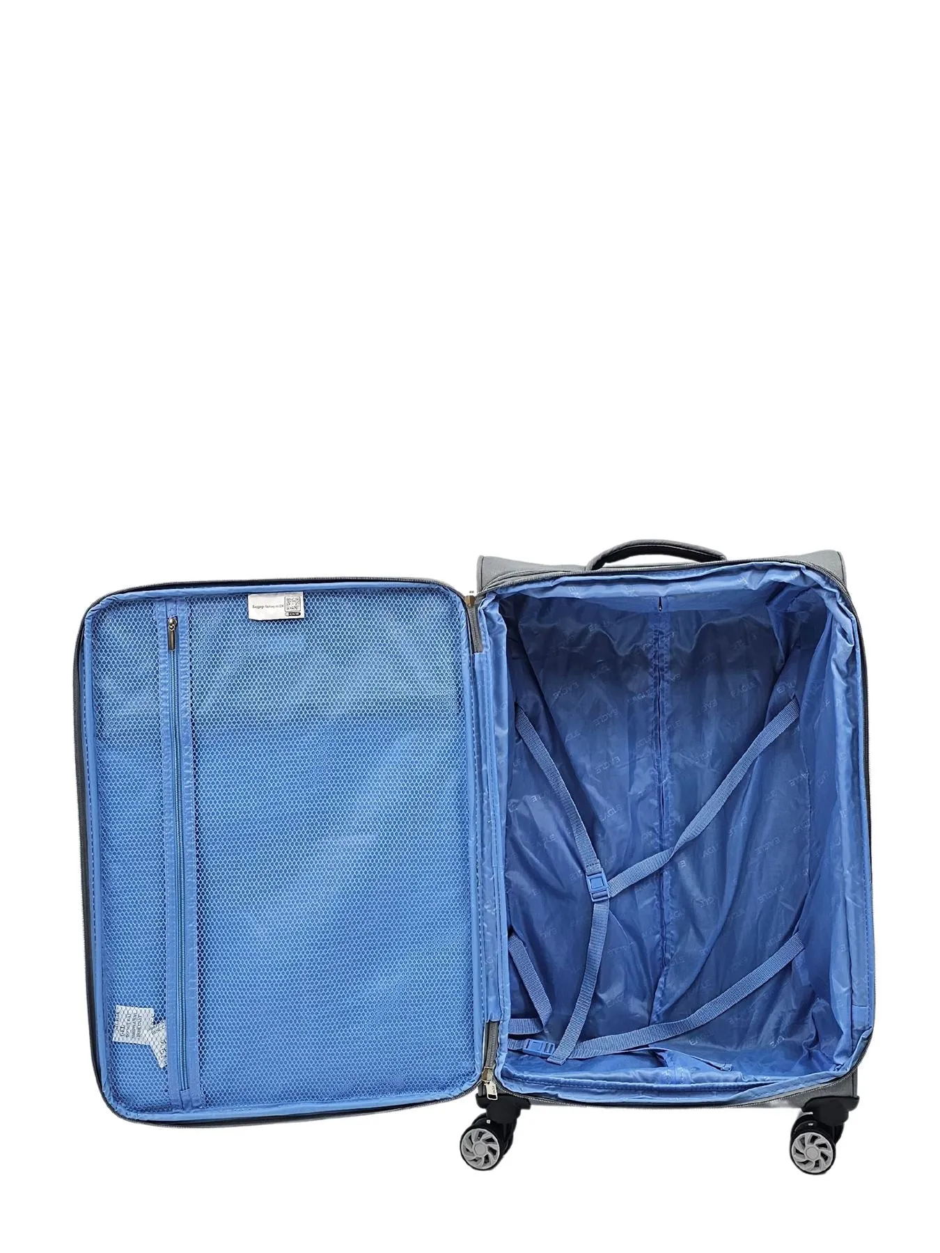 Soft Case Suitcase 4 Wheels Cabin Check In Hand Luggage Trolley Set