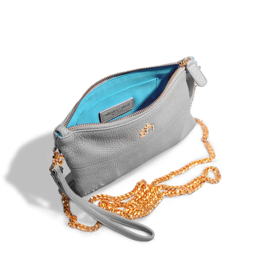 Soho Wristlet Clutch- Gray Smoke