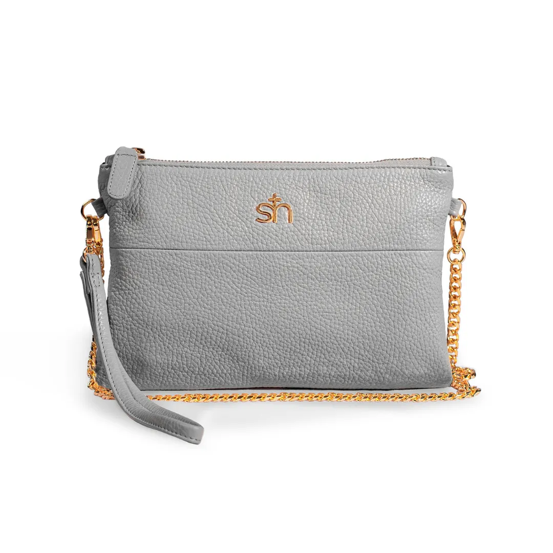 Soho Wristlet Clutch- Gray Smoke