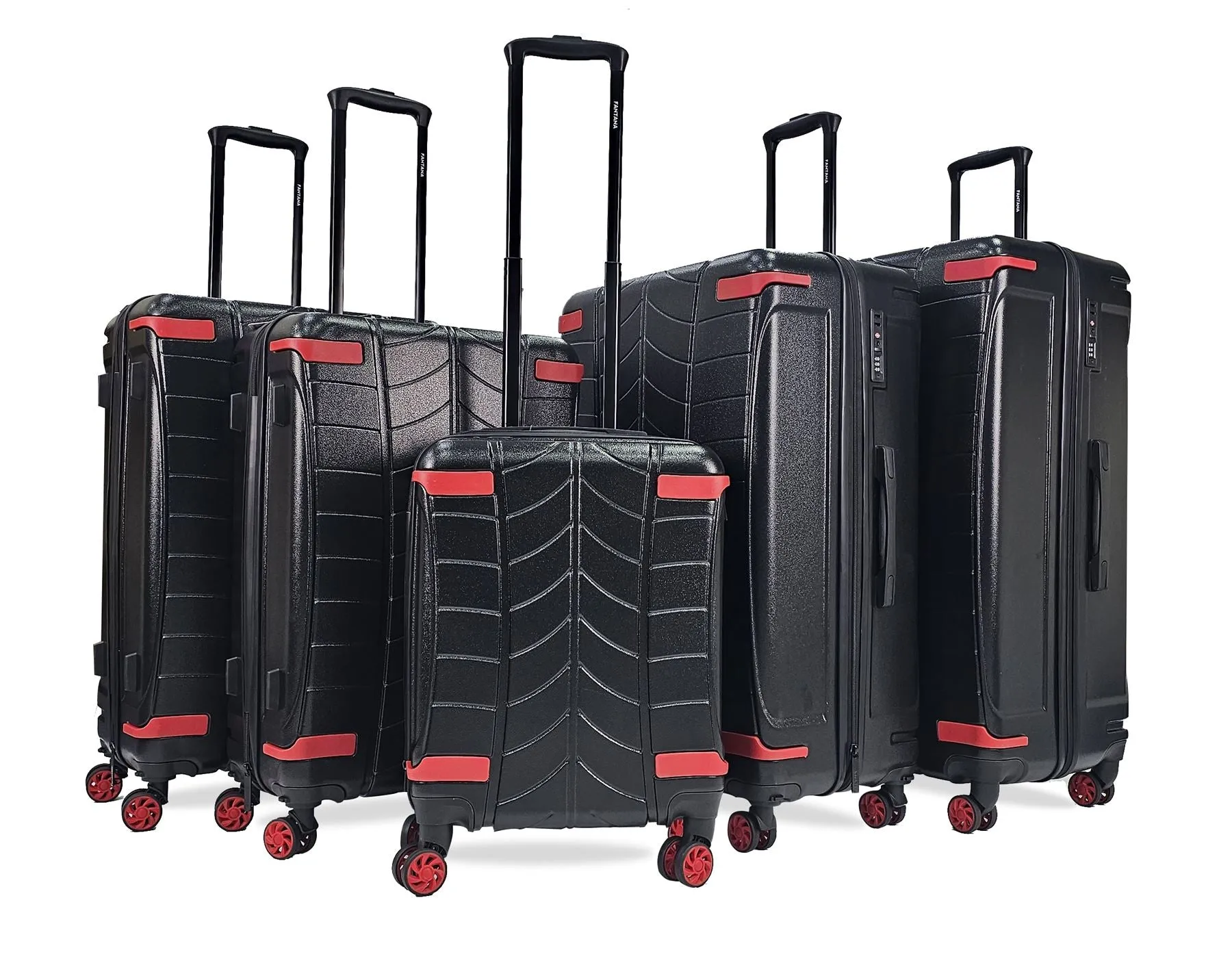 Suitcase Travel Bag Carry On Hand Cabin Check in Hard-Shell Set of 5 Luggage