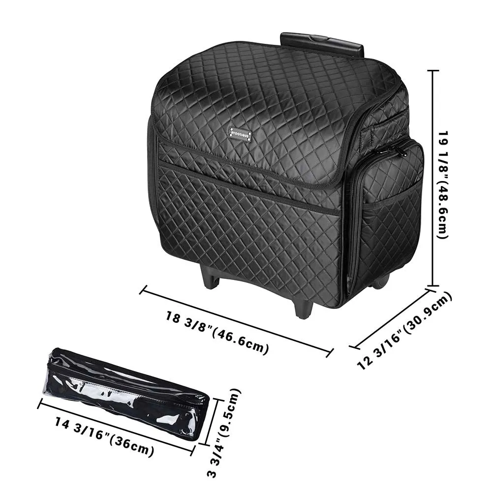 TheLAShop Cosmetology Rolling Case for Hair Stylist Hobbyist Artist