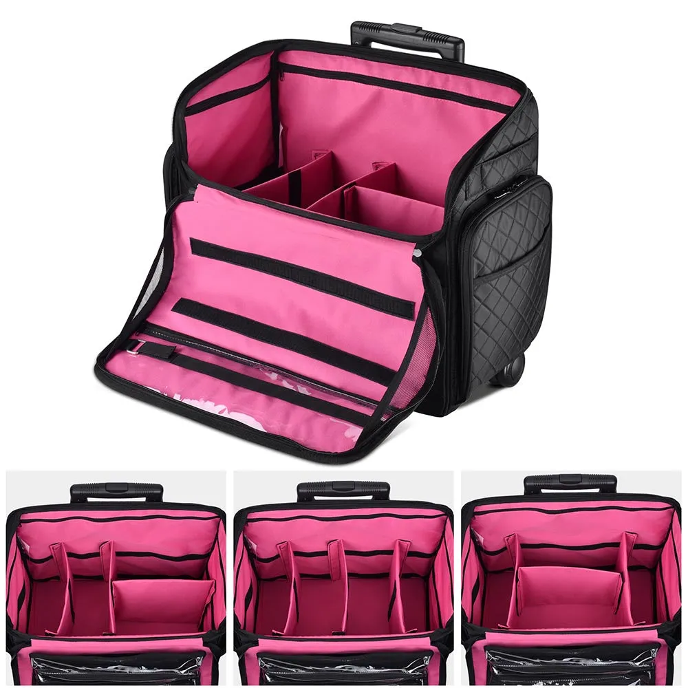 TheLAShop Cosmetology Rolling Case for Hair Stylist Hobbyist Artist