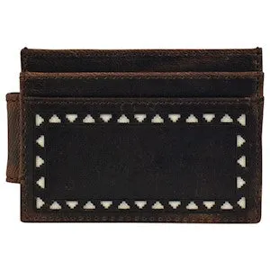 Trenditions Justin Men's Slim Card Laser Cut And Cream Inlay Wallet