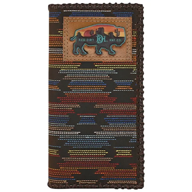 Trenditions Men's Red Dirt Hat Co Rodeo Stiched Serape Wallet