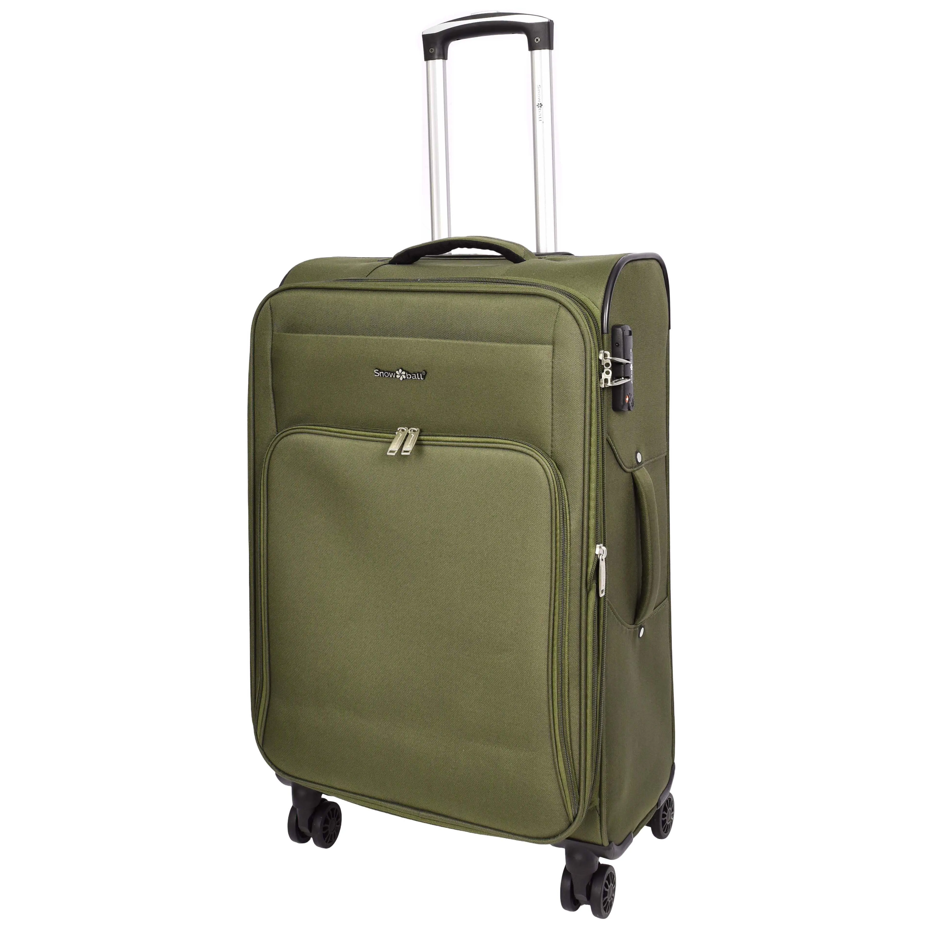 Ultra Lightweight Suitcases Expandable Soft 8 Wheel Luggage Travel Bags Cuba Khaki