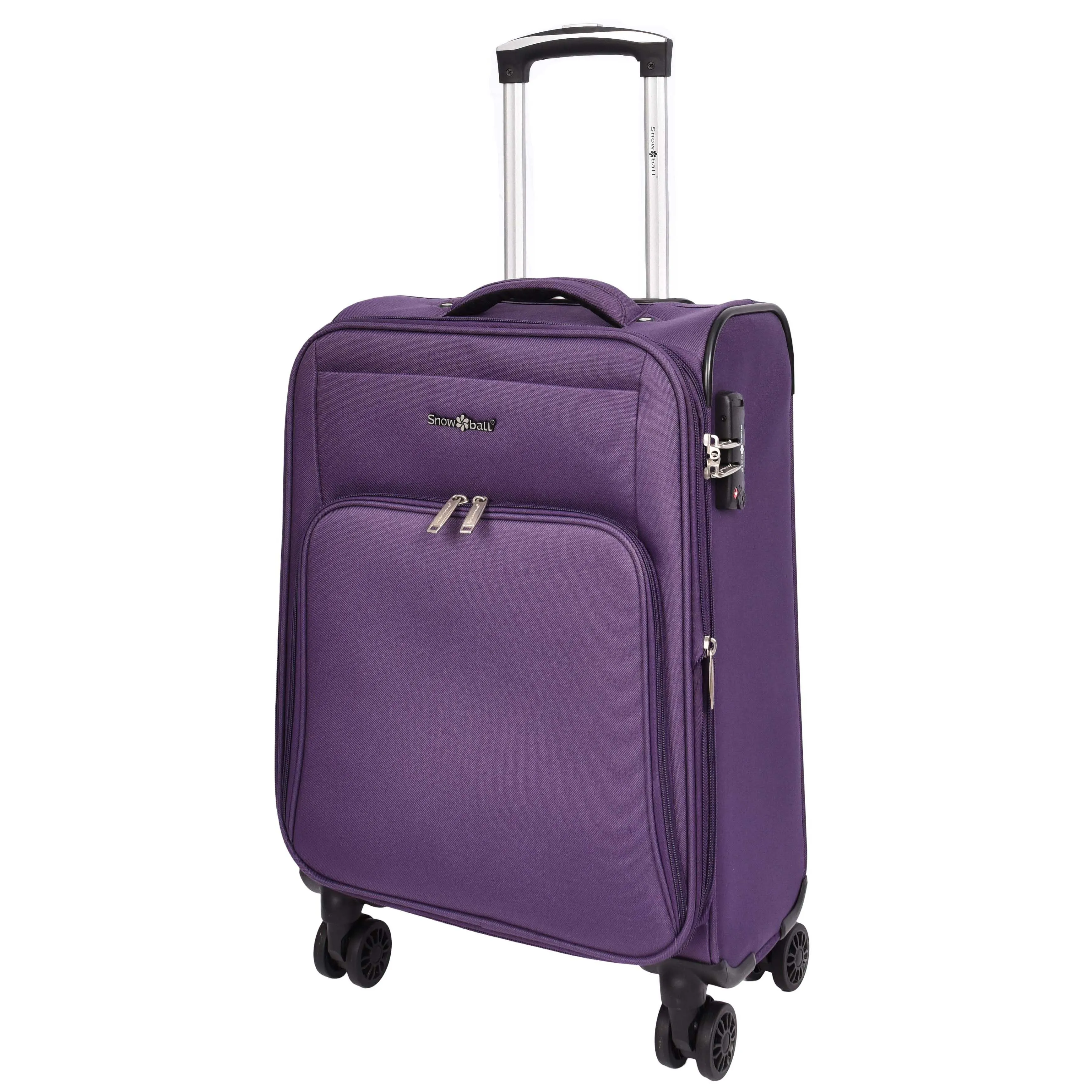 Ultra Lightweight Suitcases Expandable Soft 8 Wheel Luggage Travel Bags Cuba Purple