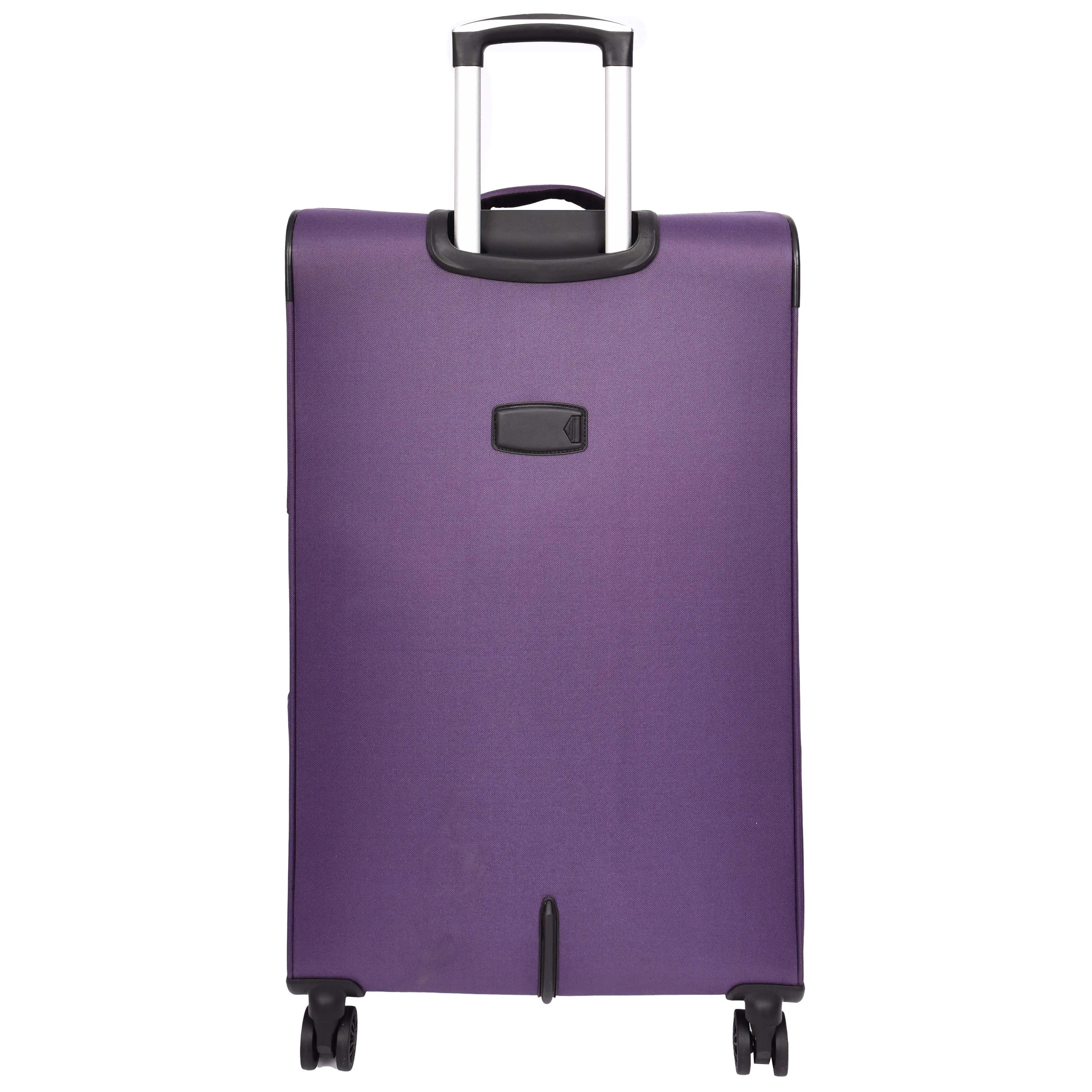 Ultra Lightweight Suitcases Expandable Soft 8 Wheel Luggage Travel Bags Cuba Purple