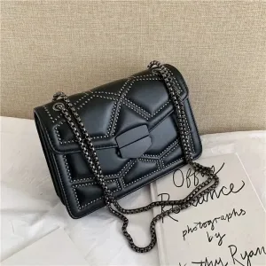 Vintage Rivet Chain Small Shoulder Bags For Women