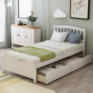 White Haven Twin Storage Bed