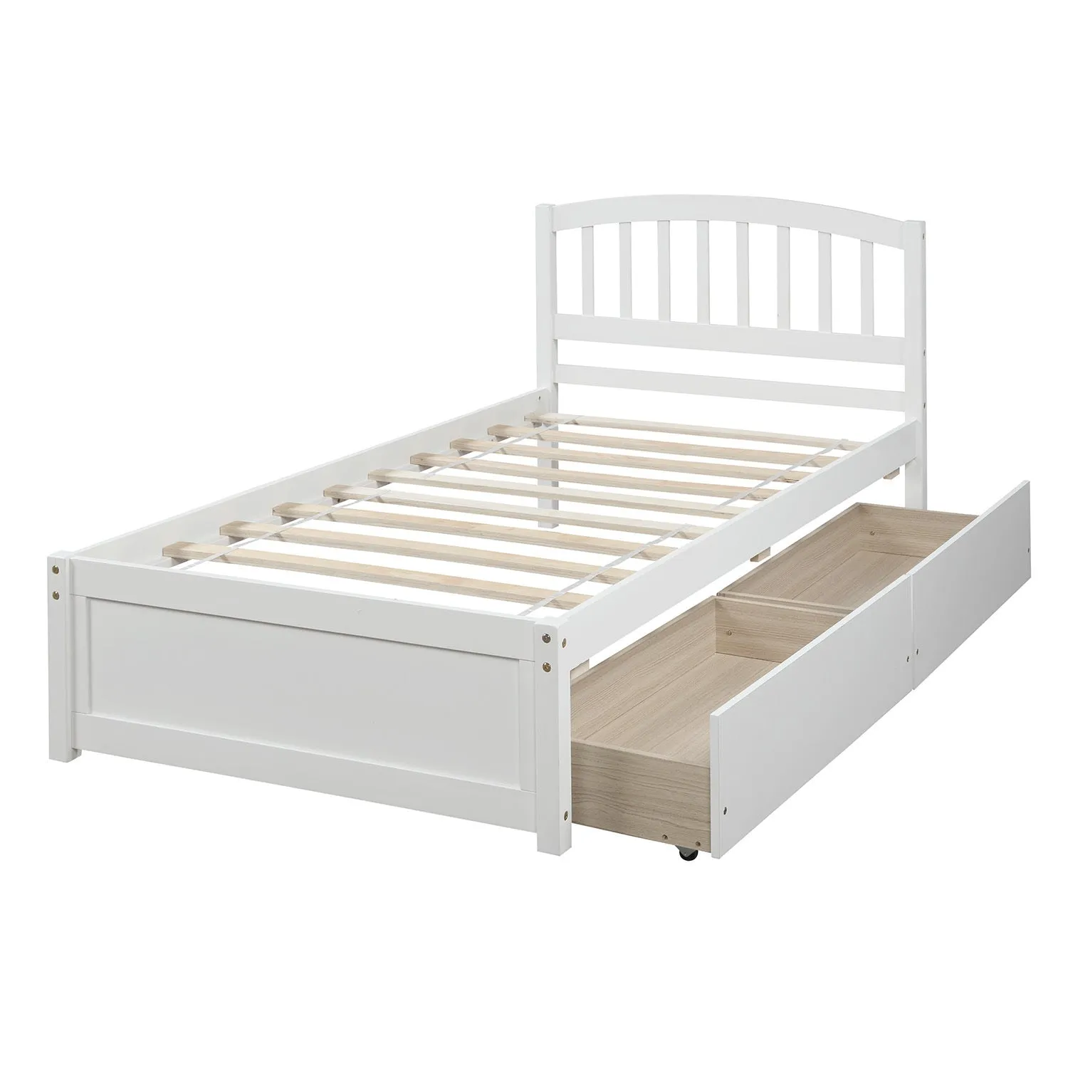 White Haven Twin Storage Bed