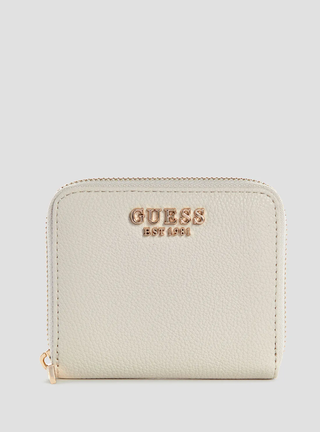 White Laurel Small Zip Wallet