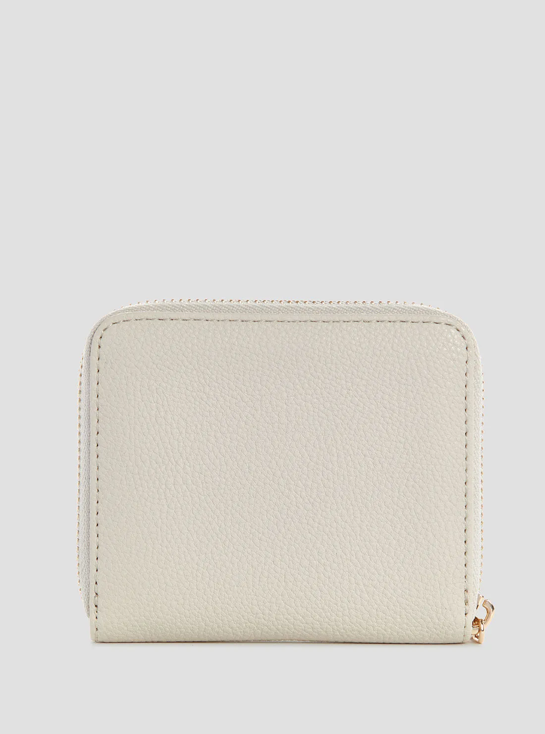 White Laurel Small Zip Wallet