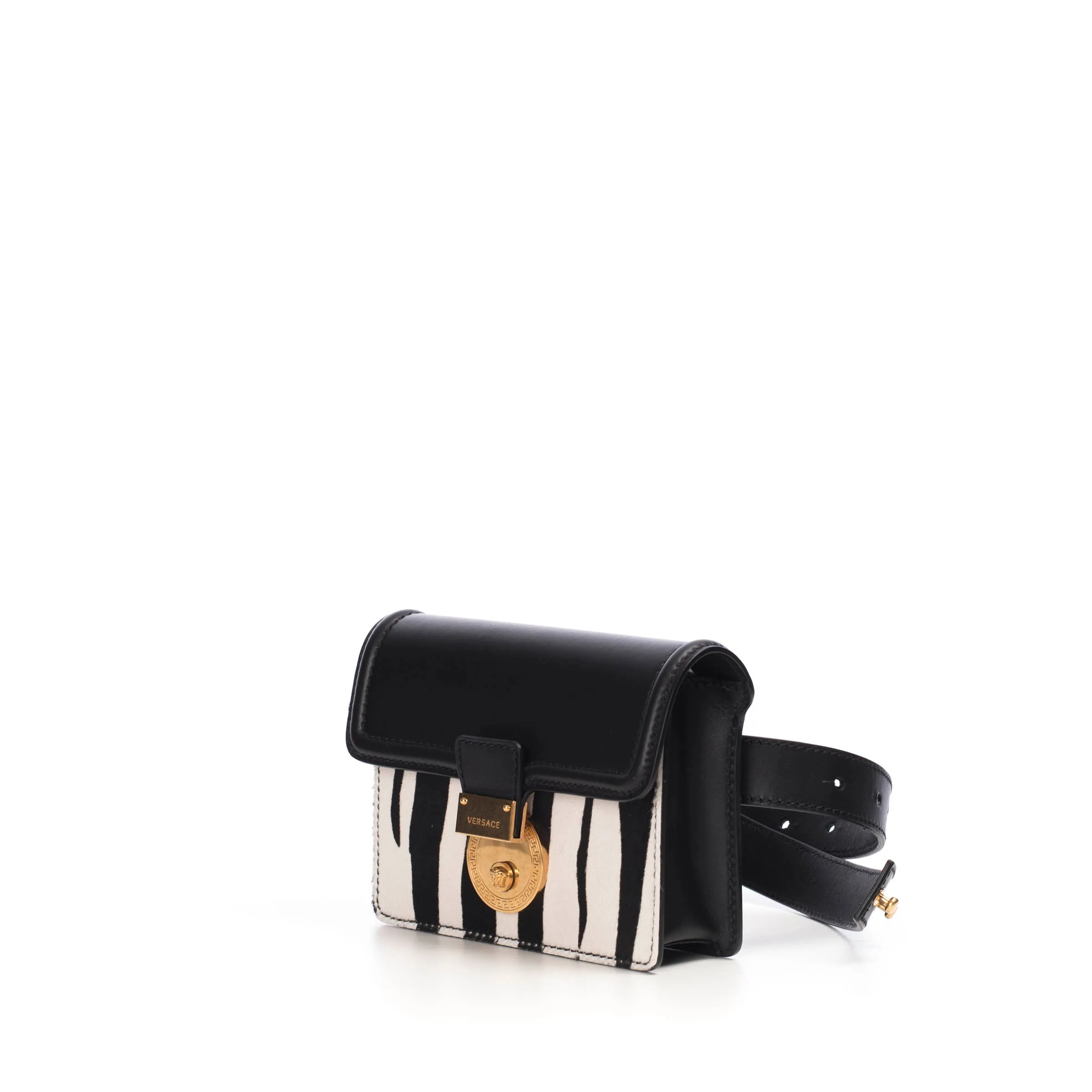 Zebra Motif V-Adiona Belt Bag