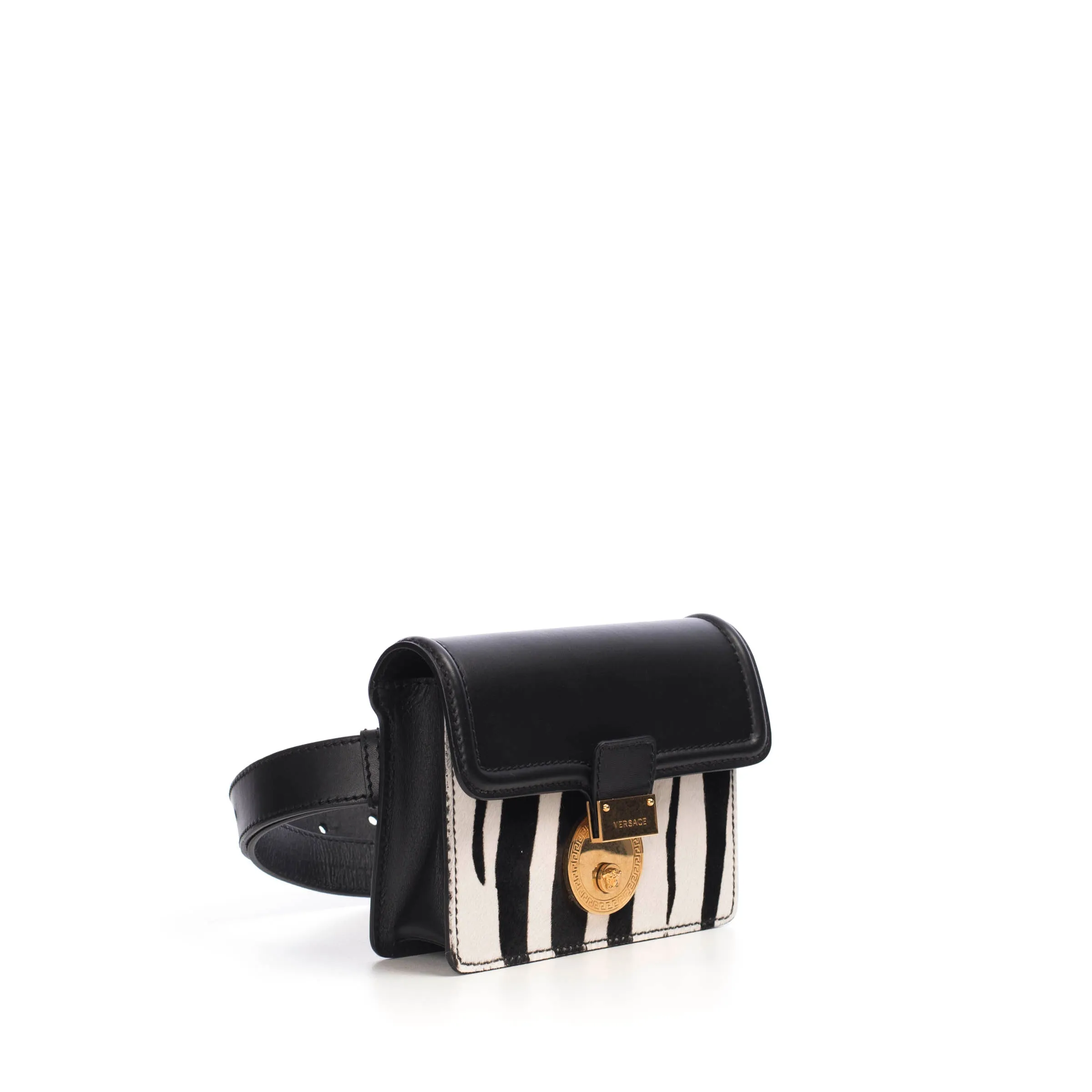 Zebra Motif V-Adiona Belt Bag